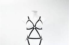 bodysuit outfit harness strappy dancewear burlesque boudoir