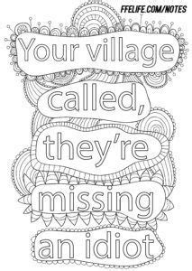 Color your anger away find paradise. You may download these free printable swear word coloring ...