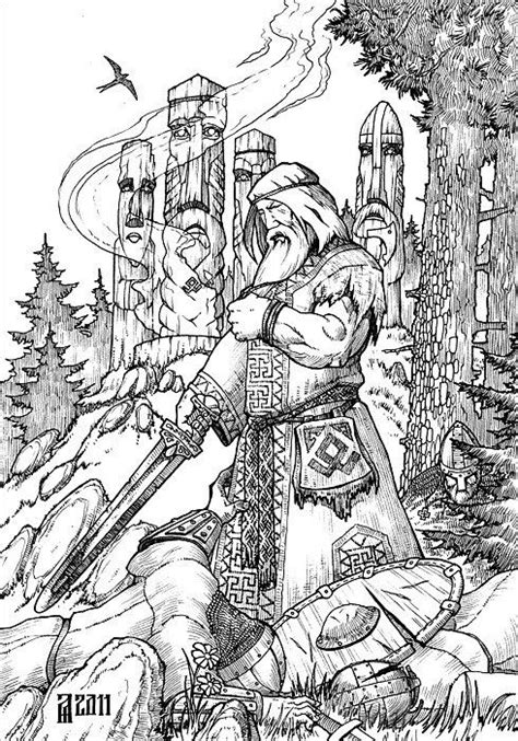 The viking warrior with the sword. 17 Best images about Coloring Warriors on Pinterest ...