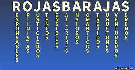 Uso idiomas en los que se usa rojas. Significado del apellido rojas barajas - Significados de ...