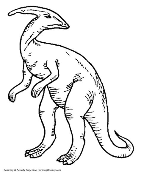 10 unique dinosaur coloring pages with facts. Parasaur - Dinosaur Coloring page | Dinosaur coloring ...