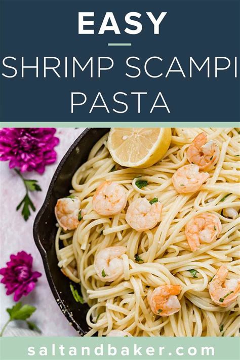 This chicken scampi recipe is bursting with flavor from the creamy wine sauce, sauteed peppers, and juicy chicken tenders. Shrimp Scampi with Linguini — Salt & Baker | Easy shrimp ...