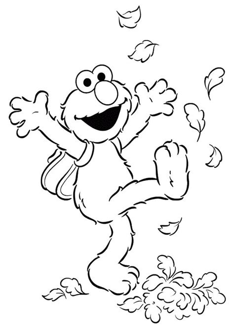 The first letter is introduced by a cute character. Elmo with alphabet blocks Coloring Page in 2020 | Coloring ...