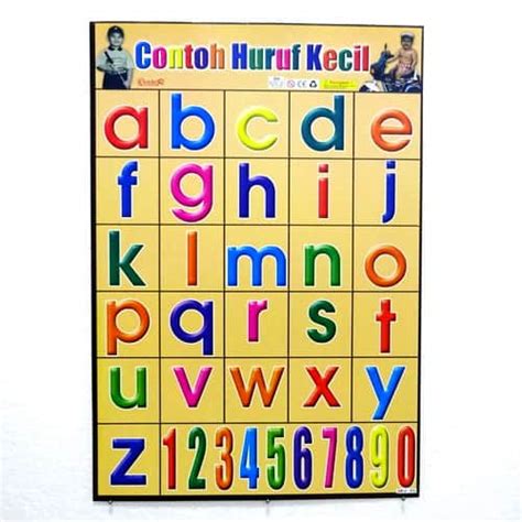 Puzzle huruf kecil dan angka. Poster Huruf dan Angka