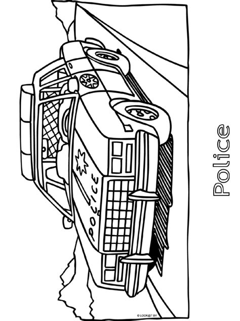 Kleur nu de kleurplaat van politieauto. Kleurplaat Amerikaanse politiewagen - police - Kleurplaten.nl