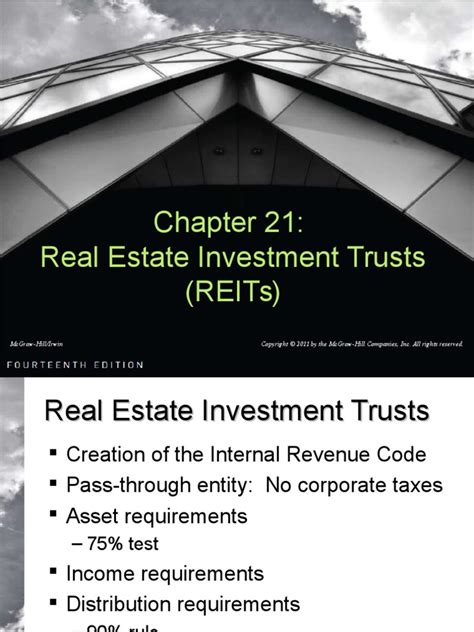 It owns and invests in real estates and. Chap021.ppt | Real Estate Investment Trust | Real Estate ...