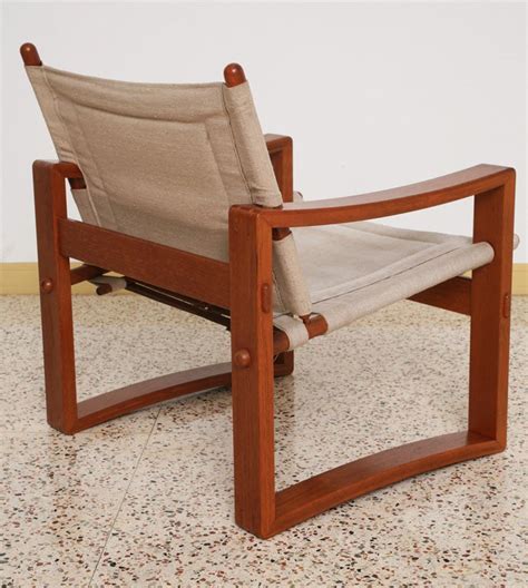 Sling lounge chair comes with a completely natural linen fabric seat. Danish Teak Sling Chair at 1stdibs