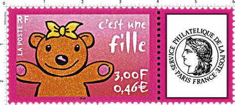 Au lieu d'une valeur monétaire, un « p »est imprimésur ces timbres; Timbre : C'est une fille SERVICE PHILATÉLIQUE DE LA POSTE ...