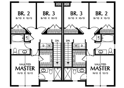 About multi family and duplex house plans. Narrow Lot Multi-Family Home - 69464AM | Architectural ...