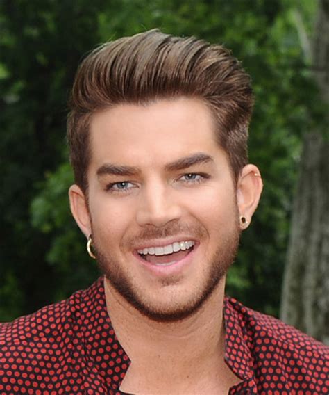 Well, he was gifted from a young age — and adorable with strawberry blonde hair, we might add! Adam Lambert Short Straight Light Caramel Brunette Hairstyle