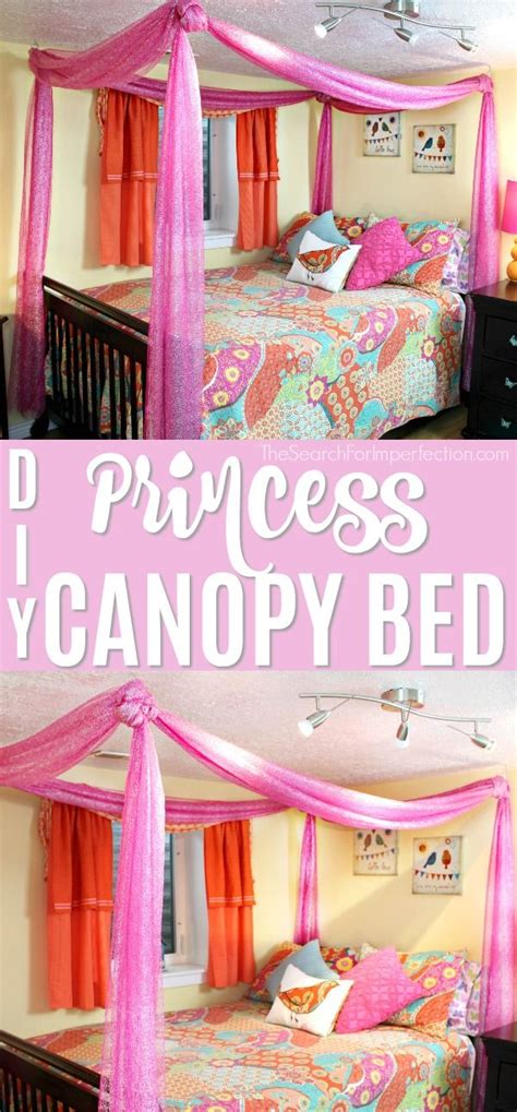 Easy diy platform bed from shanty 2 chic. Easy DIY Princess Canopy Bed | Princess canopy bed, Canopy ...