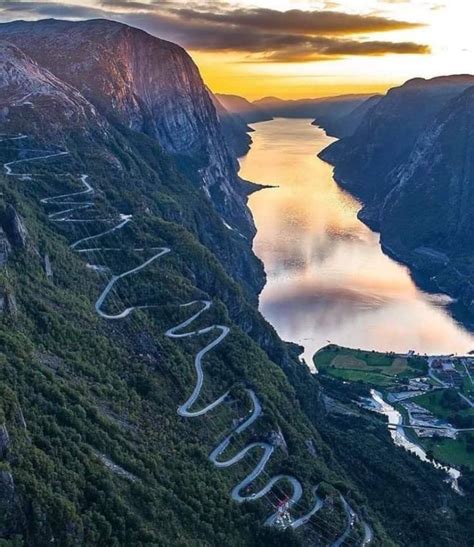 The village is located at the eastern end of the lysefjorden in a. Lysevegen, Norway ?????? - Virily