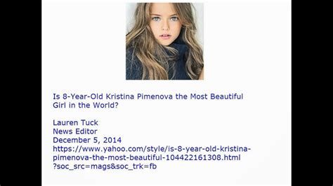 Famous females featured on this list, include vloggers, family members, actresses and tiktok stars and from other domains of life. Is 8-Year-Old Kristina Pimenova the Most Beautiful Girl in ...