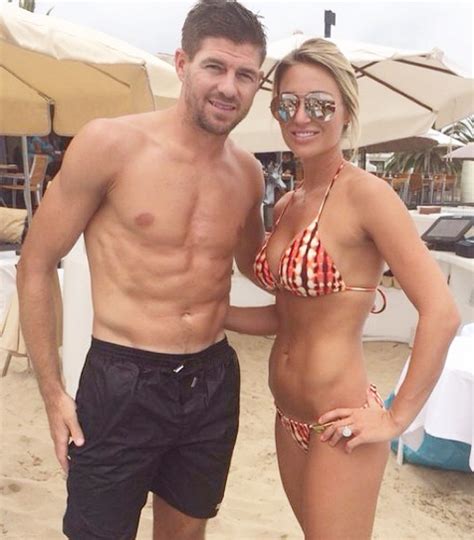 England captain steven gerrard and his wife alex have given their only family interview before the world cup in hello! World Cup Hangover: Footy stars and their pretty WAGs ...