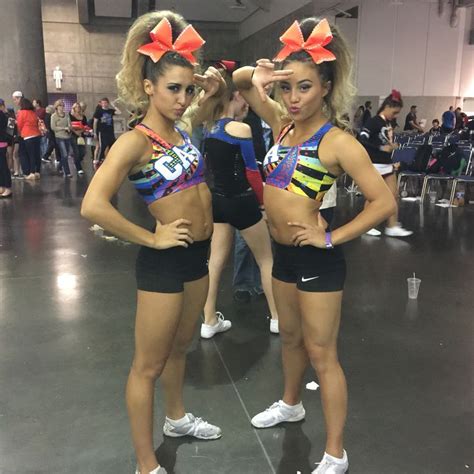 I'd find it disturbing either way. Tessa Grimm and Lexi of California Allstars Cheer Black ...