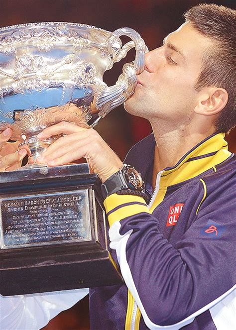Novak djokovic comes from behind to win eighth australian open. Novak Djokovic. 2013 Australian Open Champion. #AusOpen ...