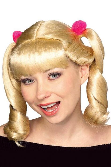 Pigtail blonde love sticky pantie. Blonde Pigtail Cheerleader Wig - Candy Apple Costumes