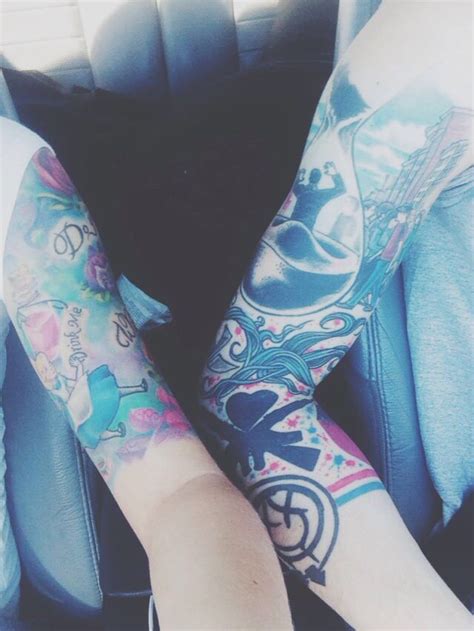 See more ideas about tattoos, body art tattoos, punk tattoo. Pop punk tattoo // blink 182, adtr sleeve | Punk tattoo ...