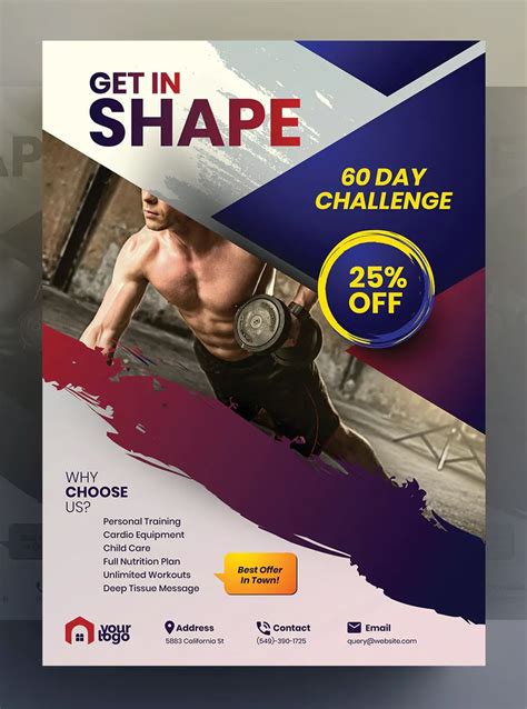 Check spelling or type a new query. Gym Flyer Design Vector in 2020 | In shape gym, Flyer ...