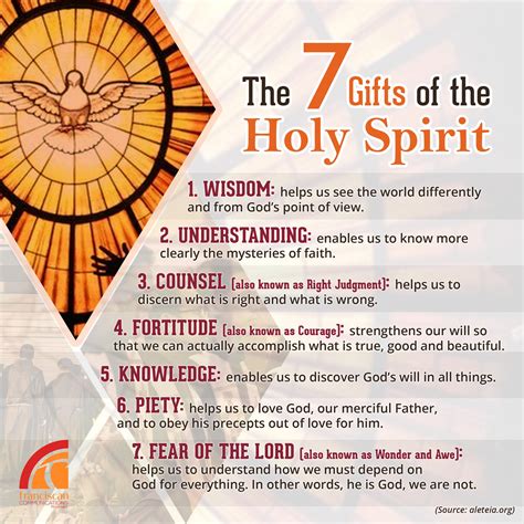 What are the gifts of the holy spirit. THE SEVEN GIFTS OF THE HOLY... - Franciscan Communications ...