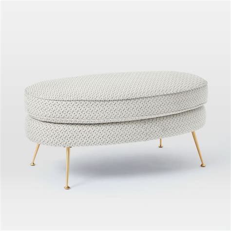 Ansley planked ottoman tray | ballard designs. Pietro Mid-Century Oval Ottoman | Oval ottoman, Ottoman ...