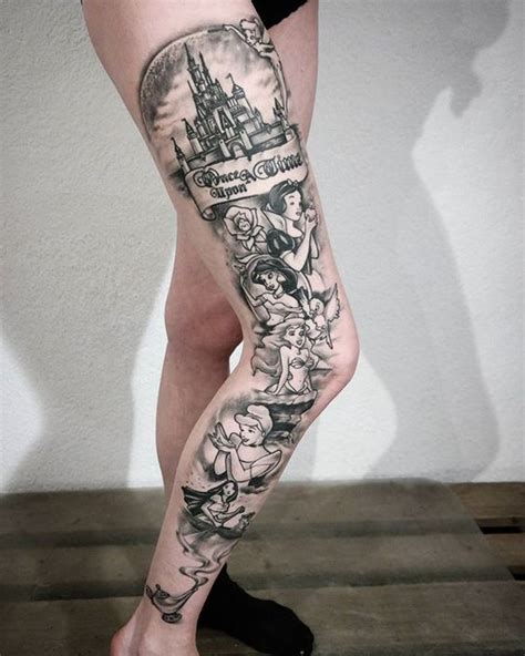 We did not find results for: Picture Of black ink leg tattoo with various Disney female ...