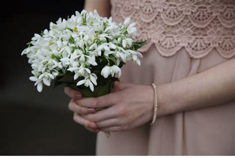 1.make a rustic bouquet out of silk flowers. Blue Sky Photography - All Snowdrop Bouquet | Wedding ...