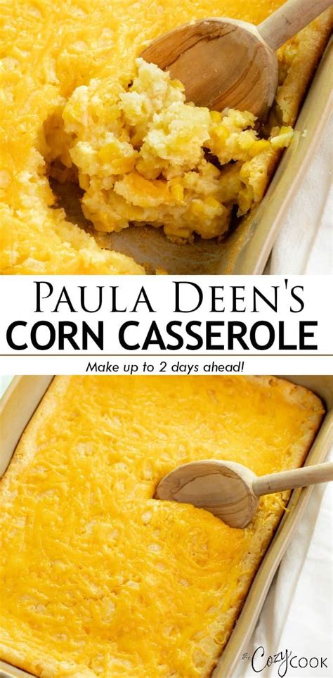 A creamy corn casserole perfect with almost everything! This easy corn casserole recipe from Paula Deen requires a ...