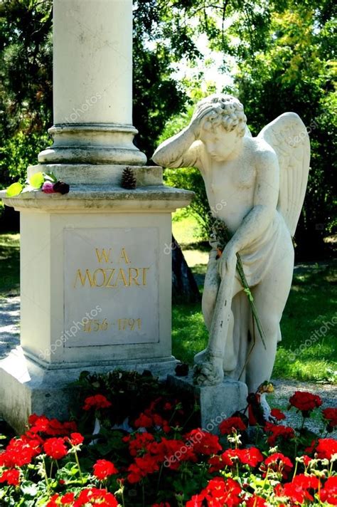 Mozart, without money, sold compositions in exchange for medicines for his mother, that died after some months. Grave of Wolfgang Amadeus Mozart - Stock Photo , #spon, # ...