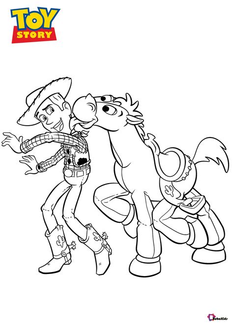 Free coloring pages of kids heroes. Sheriff Woody coloring page from Toy Story printable ...