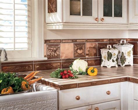 Riverside sheet metal specializes in the fabrication of custom kitchen backsplashs. Copper Subway Tile Backsplash | Kitchen countertops ...