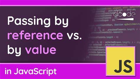 Passing by reference vs. by value - JavaScript Tutorial - YouTube