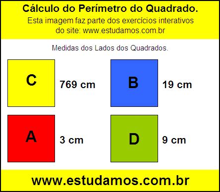 Calculation del perimetro ha applicationes practical considerabile. Calcular o Perímetro de Quadrado Medindo 3 cm de Lado ...