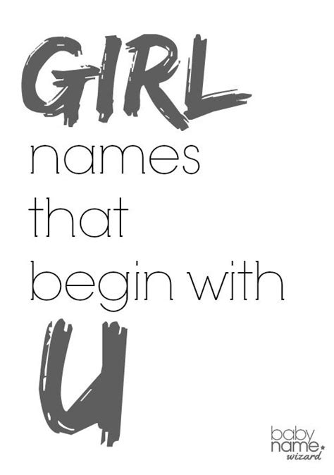 The list includes people like usain bolt, uma thurman, ulysses s. Girl names starting with U that includes meanings, origins ...