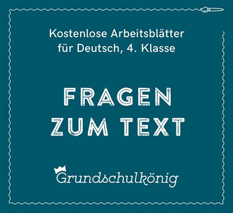 Start by marking das übungsheft lesen 4: Fragen zum Text: Kostenloses Arbeitsblätter für ein verbessertes Leseverständnis für die 4 ...