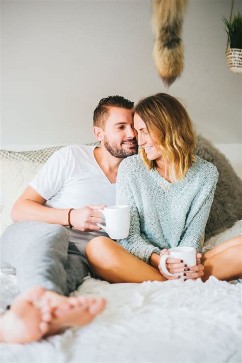 With a brand new baby, poses in the bedroom are my favorite! Bedroom Newlywed Photo Shoot | POPSUGAR Love & Sex