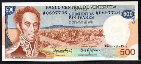 Venezuela's currency controls including its fixed exchange rate are among the most controversial of under former president hugo chavez, venezuela's currency was fixed, and exchange controls were. Venezuela currency 500 Bolivares banknote of 1972|World ...