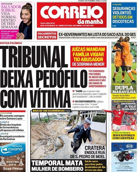 Na edição papel de hoje dia 11 vem uma noticia com o titulo relação de bernardina e tiago chega ao fim o que não corresponde à realidade. Capa - Correio da Manhã