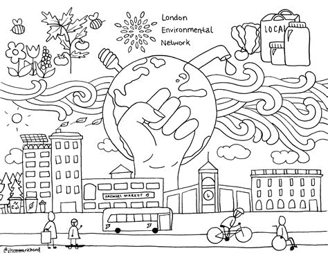 This coloring page will increase awareness of the earth and the environment in your kids. Free Environmental Colouring Page | Carolinian Canada