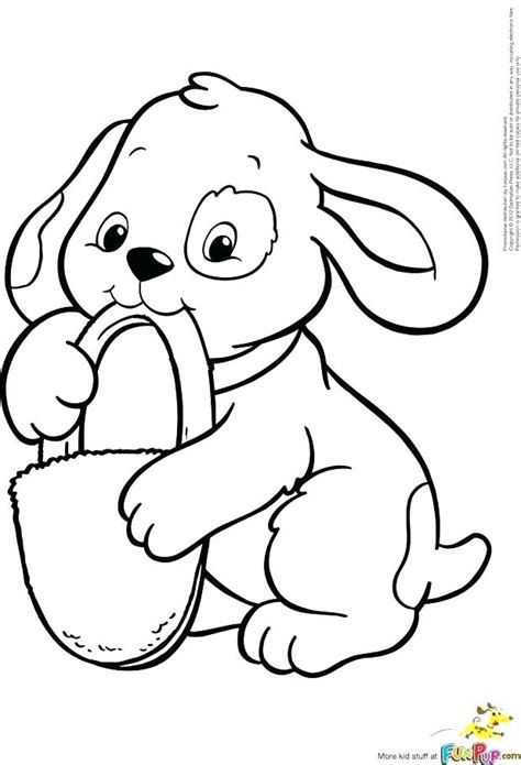 Little cute dog with a flower in its ear. Puppy And Kitten Coloring Pages To Print at GetColorings ...