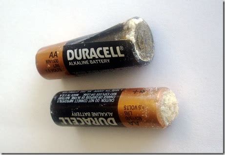 It typically leaks on the negative end of the battery cell. Disappeared News: Disappeared Technology #1: Leakproof dry ...