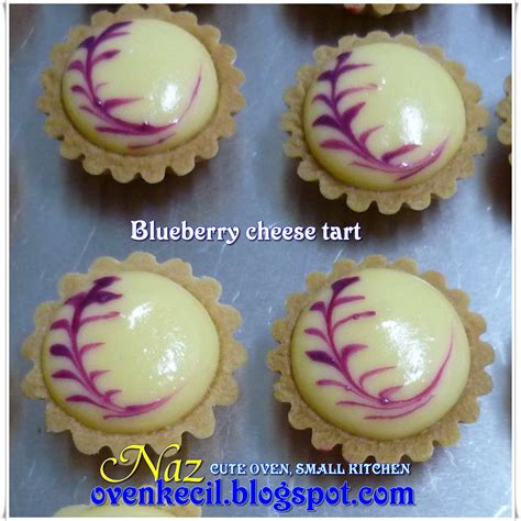 Corakkan atas cream cheese dan bakar 120 selama 15. CUTE OVEN, SMALL KITCHEN: BLUEBERRY CHEESE TART