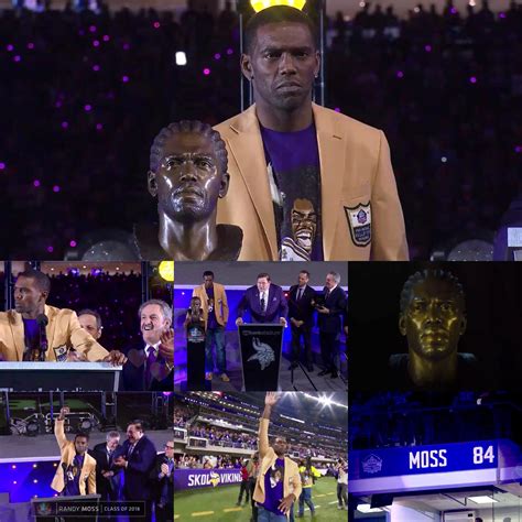 Randy moss gets emotional over hall of fame induction espn. Halftime Ring Of Honor. Randy Moss!! "straight cash homie ...