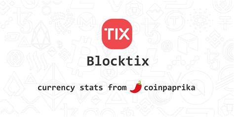 E(r m) is the expected return of the market,. Blocktix (TIX) Price, Charts, Market Cap, Markets ...