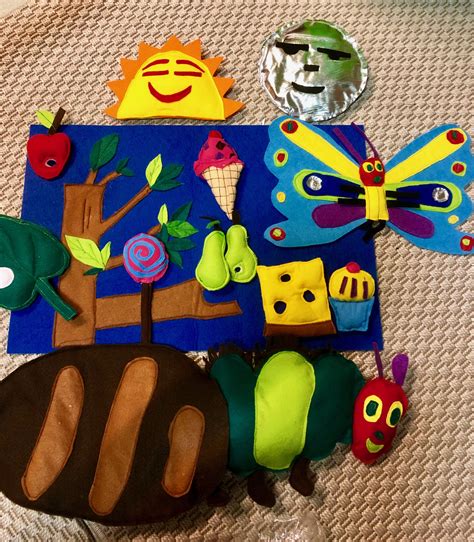 Die kleine grille singt ihr lied. Die Kleine Raupe Nimmersatt (Eric Carle) Filz figuren ...