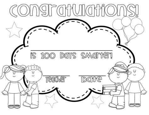 100th day of school banner coloring page. 100th day of school: Coloring Pages & Books - 100% FREE ...