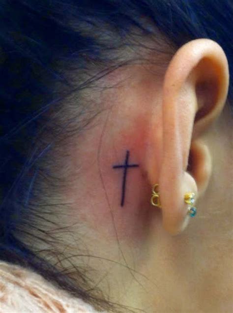 17 cool behind the ear tattoos, 17 cool behind the ear tattoos 98 Best Cross Tattoos and Designs for Men and Women