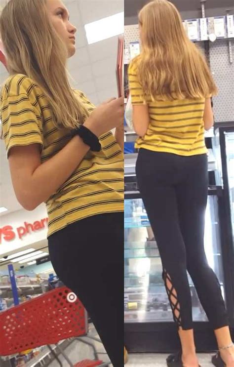 Schoolgirl Yoga Pants Creepshot Ass - Sexy Candid Girls
