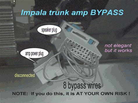 Radio wiring, engine wiring, ac wiring, abs wiring, transmission wiring, power windows chevy impala 2004 ls 3.8l. 2004 Chevy Impala Factory Amp Wiring Diagram