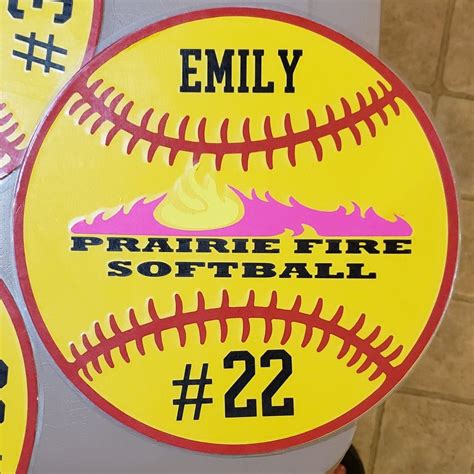 Hotel door signs, softball team. Softball door sign. Cardstock and vinyl laminated. By ...